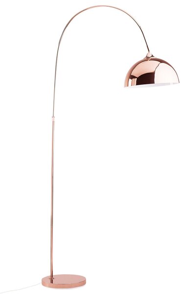 Stojaca lampa medená kovová 160 cm nastaviteľný tieniaci zvon v tvare dlhého kábla so spínacou oblúkovou lampou priemyselného vzhľadu