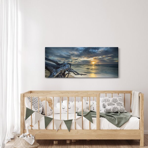 Obraz mora pri západe slnka (120x50 cm)
