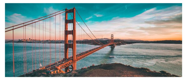 Obraz- Golden Gate, San Francisco (120x50 cm)