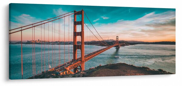 Obraz- Golden Gate, San Francisco (120x50 cm)