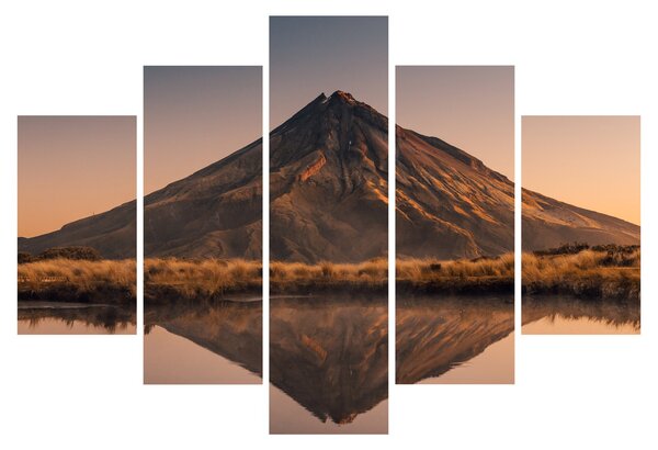 Obraz odrazu hory Taranaki, Nový Zéland (150x105 cm)