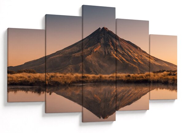 Obraz odrazu hory Taranaki, Nový Zéland (150x105 cm)