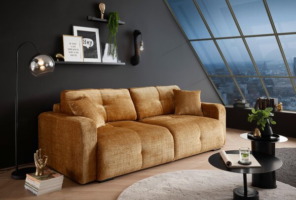ROZKLADACIA POHOVKA, textil, zlatá MID.YOU - Sedačky, Online Only