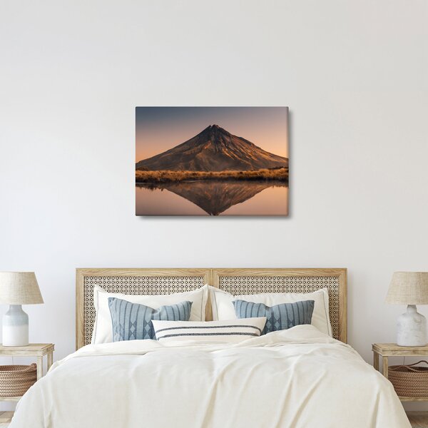 Obraz odrazu hory Taranaki, Nový Zéland (70x50 cm)
