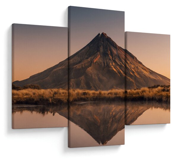 Obraz odrazu hory Taranaki, Nový Zéland (90x60 cm)