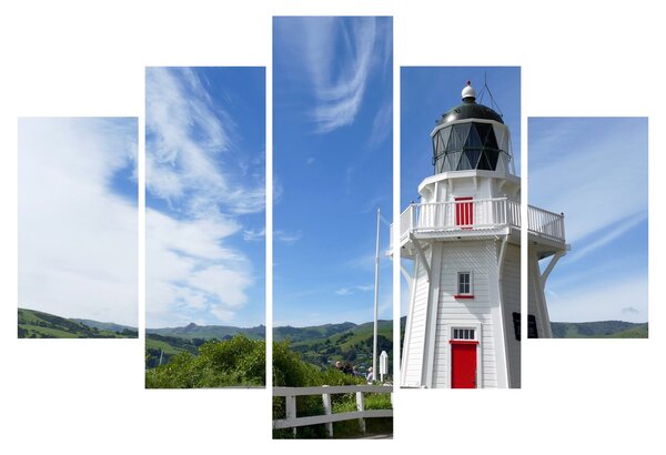 Obraz majáku Akaroa, Nový Zéland (150x105 cm)