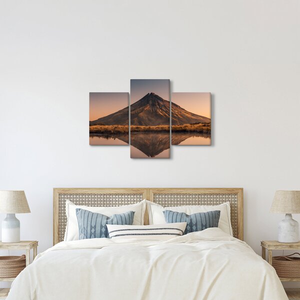 Obraz odrazu hory Taranaki, Nový Zéland (90x60 cm)