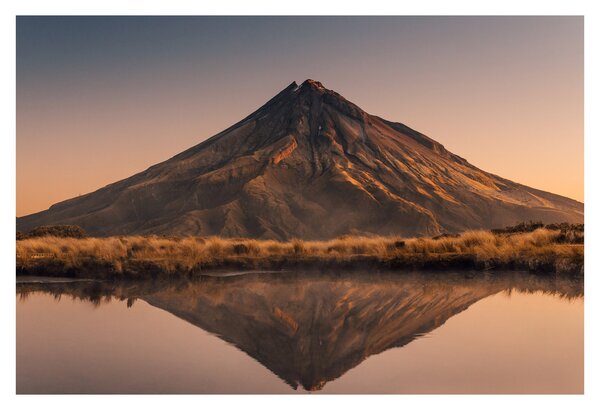 Obraz odrazu hory Taranaki, Nový Zéland (90x60 cm)