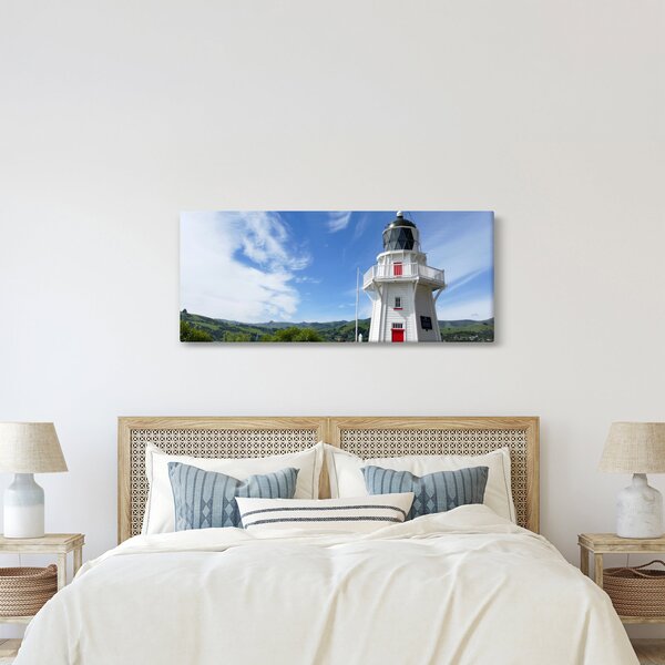 Obraz majáku Akaroa, Nový Zéland (120x50 cm)
