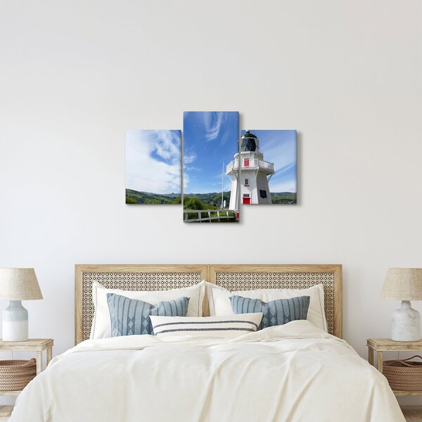 Obraz majáku Akaroa, Nový Zéland (90x60 cm)