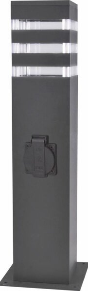 Vonkajšia lampa s zásuvkou TEKSAS 1xE27/20W/230V 44 cm IP44 antracit