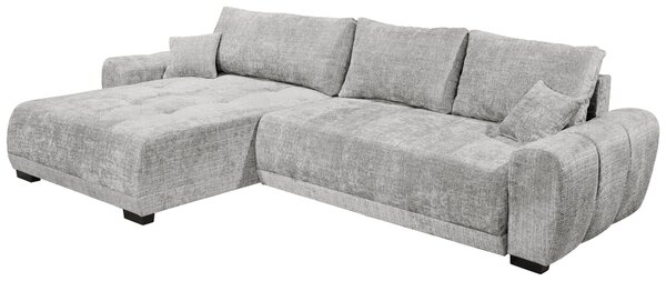ROZKLADACIA ROHOVÁ SEDAČKA, textil, strieborná Livetastic - Online Only obývacie izby, Online Only