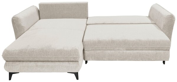 ROZKLADACIA ROHOVÁ SEDAČKA, textil, slonovinová Livetastic - Online Only obývacie izby, Online Only