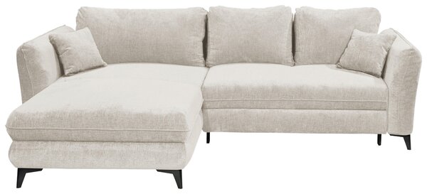ROZKLADACIA ROHOVÁ SEDAČKA, textil, slonovinová Livetastic - Online Only obývacie izby, Online Only