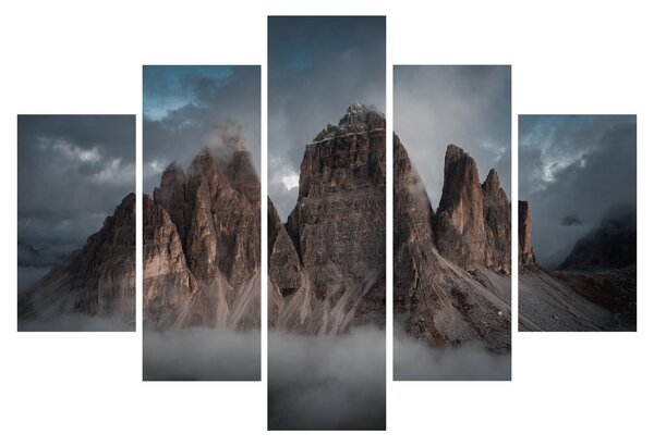 Obraz - Tri Zuby, Talianske Dolomity (150x105 cm)