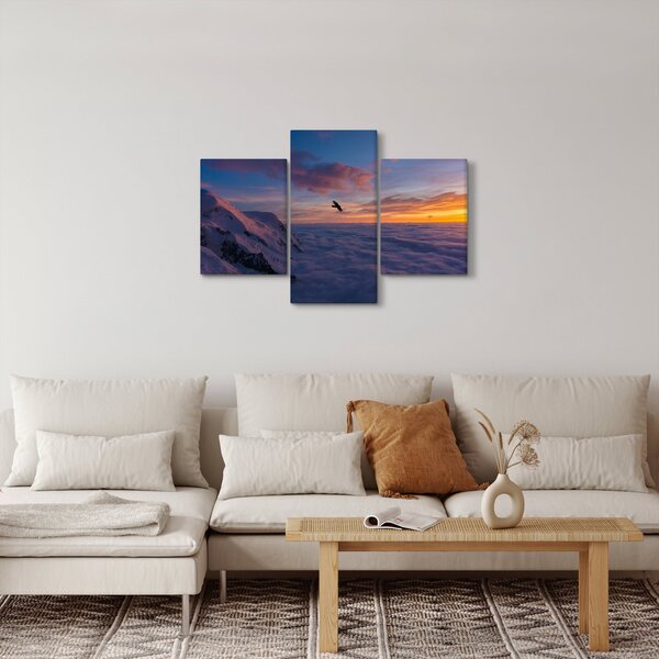 Obraz pri západe slnka, Mt. blanc (90x60 cm)