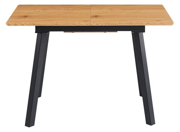 Kondela Jedálenský rozkladací stôl, 120-160x80 cm, dub/čierna, DIRAN