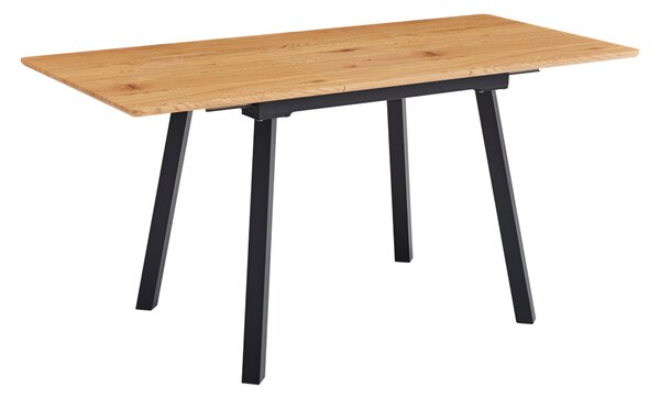 Kondela Jedálenský rozkladací stôl, 120-160x80 cm, dub/čierna, DIRAN