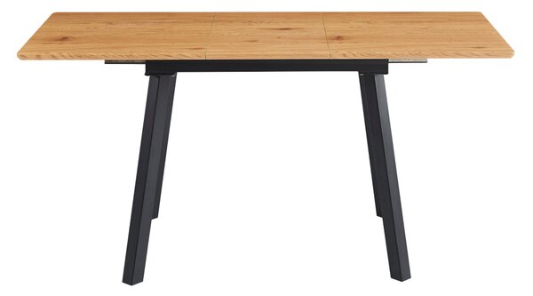 Kondela Jedálenský rozkladací stôl, 120-160x80 cm, dub/čierna, DIRAN