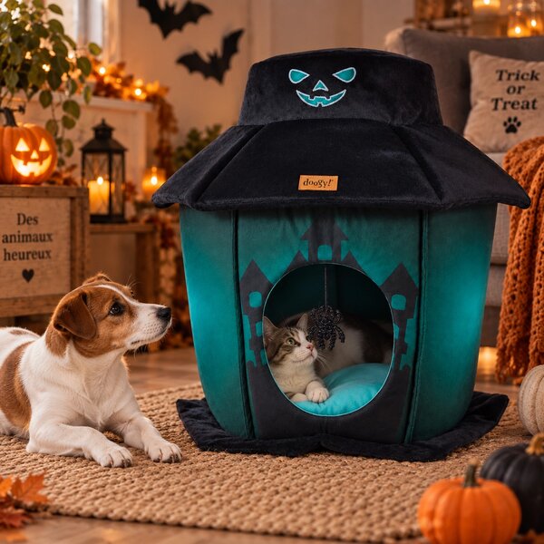Fosforeskujúca halloweenska kukaňa Strašidelný zámok 40 x 50 cm, doogy!, Výber Kupujem pre útulkáčov