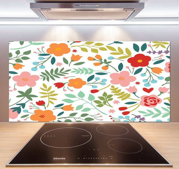 Panel do kuchyne Kvety ilustrácie