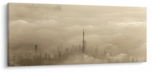 Obraz mesta v mrakoch (120x50 cm)