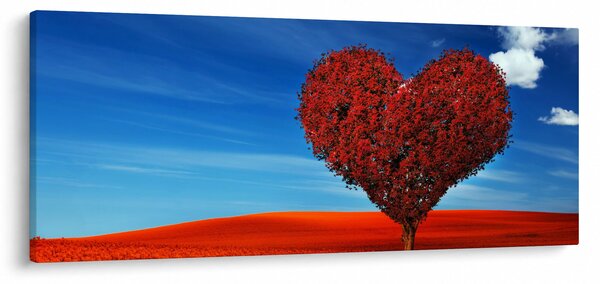 Obraz - Srdce zo stromu (120x50 cm)