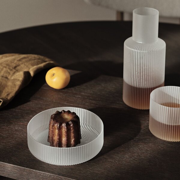 Sklenená miska Ripple Frosted – set 4 ks