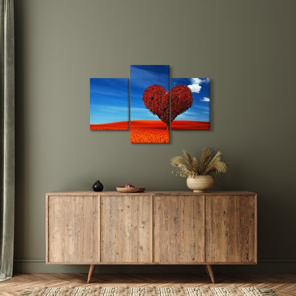 Obraz - Srdce zo stromu (90x60 cm)