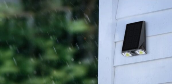 Viking - stmievateľné solárne nástenné LED svietidlo so snímačom LED/1,3W/3,7V IP44 4000K