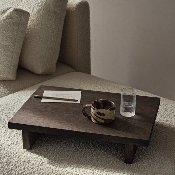 Odkladací stolík z dubovej dýhy Kona Dark Stained