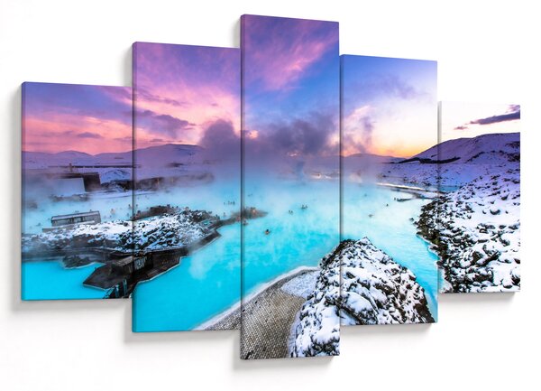 Obraz - Modrá lagúna na Islande (150x105 cm)