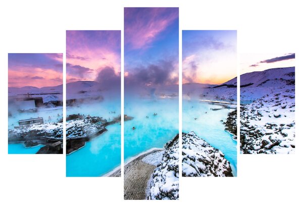 Obraz - Modrá lagúna na Islande (150x105 cm)