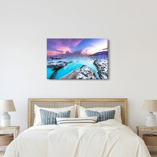 Obraz - Modrá lagúna na Islande (90x60 cm)
