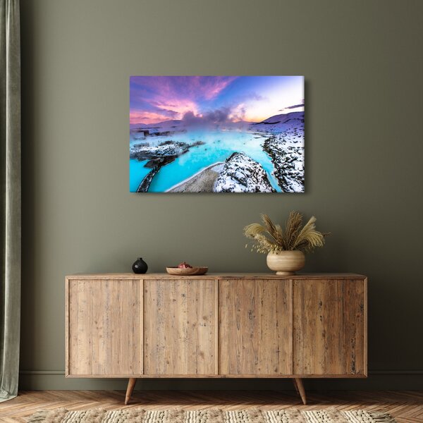 Obraz - Modrá lagúna na Islande (90x60 cm)
