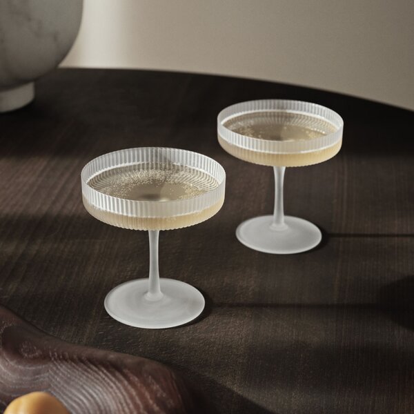 Poháre na šampanské Ripple Frosted 150 ml – set 2 ks