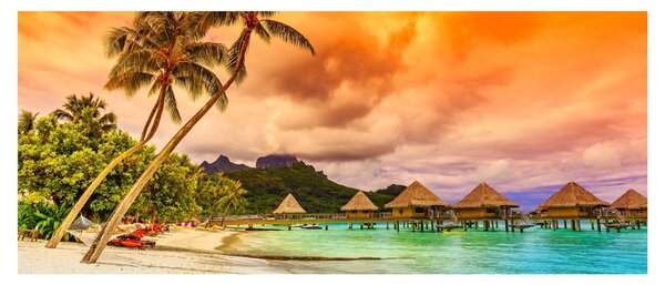 Obraz - Ostrov Bora Bora (120x50 cm)