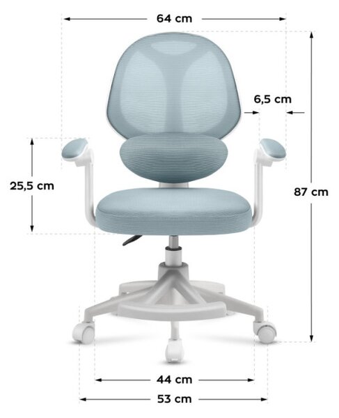 Detská otočná stolička Mark Adler Junior 4.5 Mint