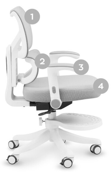 Detská otočná stolička Mark Adler Junior 5.3 Grey