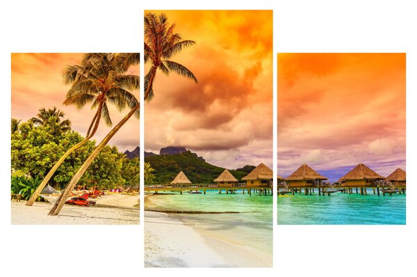 Obraz - Ostrov Bora Bora (90x60 cm)