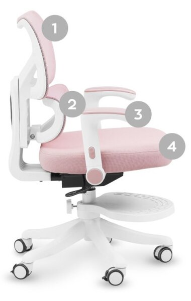 Detská otočná stolička Mark Adler Junior 5.3 Pink