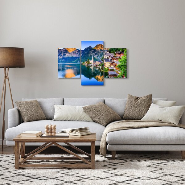 Obraz - Alpská dedina (90x60 cm)