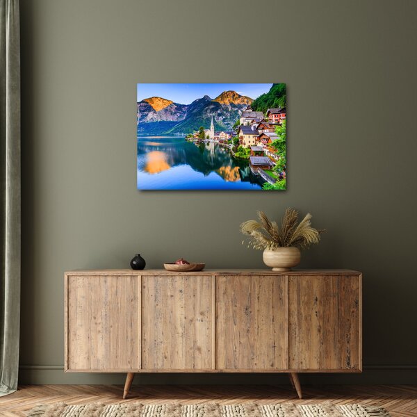 Obraz - Alpská dedina (70x50 cm)