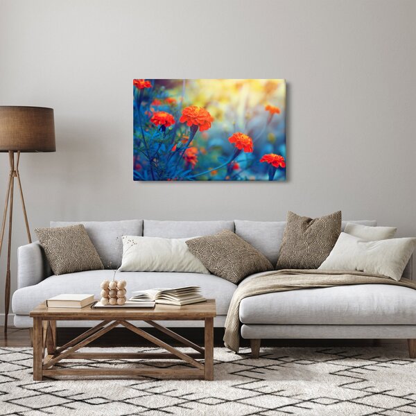 Obraz - Oranžové kvety (90x60 cm)