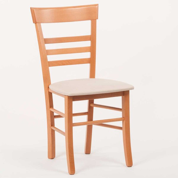 Stima Stolička SIENA s čalúneným sedákom Vyberte variant ->: Čerešňa, Vyberte látku ->: LUX Terracotta 10