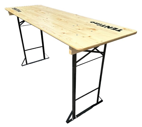 TENTino Skladací barový stôl 220x70 cm (výška 110 cm) Farba barového pivného stola: TMAVÝ