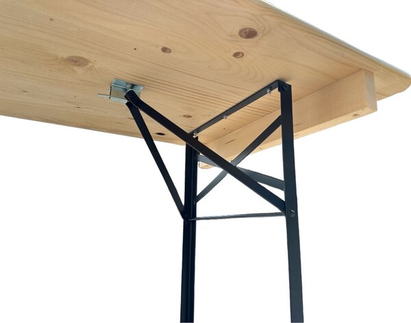 TENTino Skladací barový stôl 220x70 cm (výška 110 cm) Farba barového pivného stola: TMAVÝ