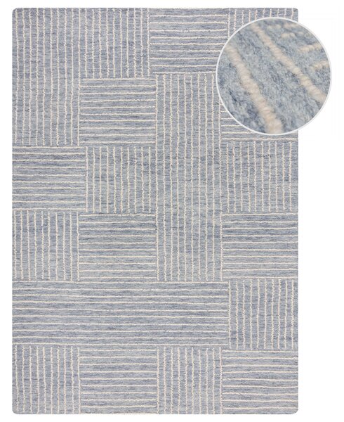 Flair Rugs , Kusový koberec Memphis Abstract Check Blue, 80x150, modrá, obývacia izba