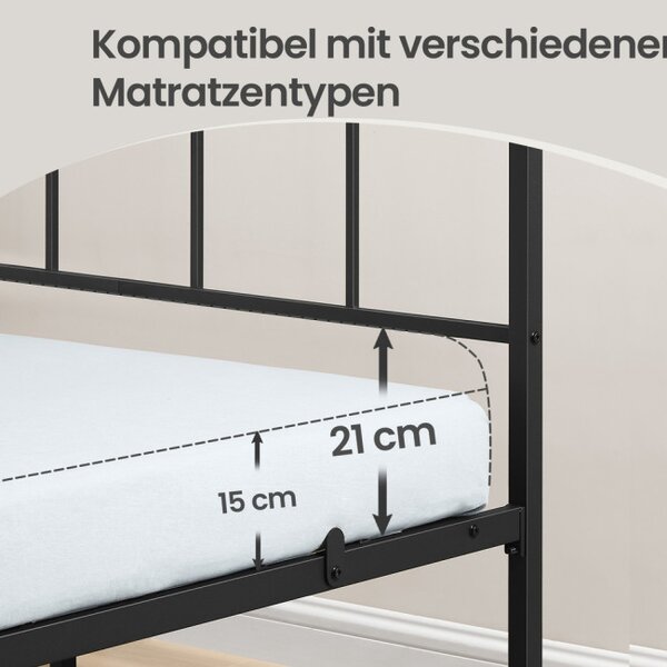 Kovová manželská posteľ 160x200 cm RMBB35295B101