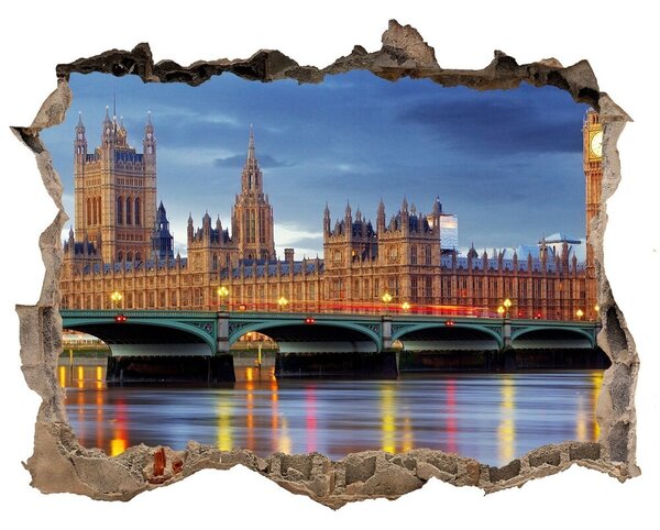 Fototapeta díra na zeď 3D Thames london nd-k-62913588